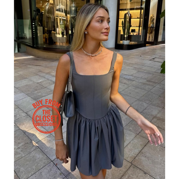 ZARA BLOGGER FAVE!!! A-line Short Dress NWT - Picture 4 of 16